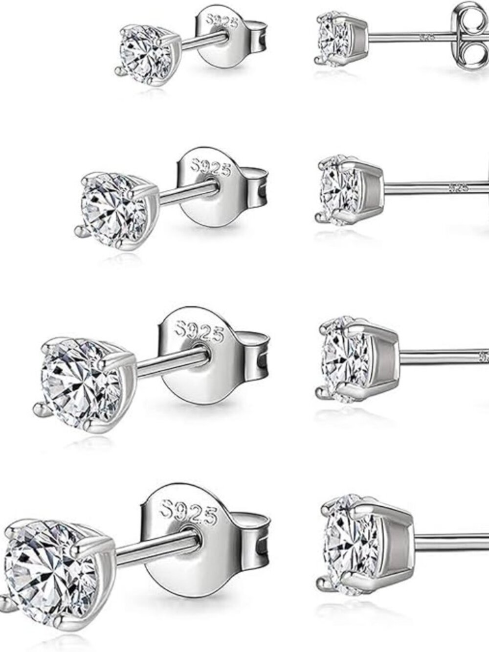 925 Sterling Silver Stud earrings Set